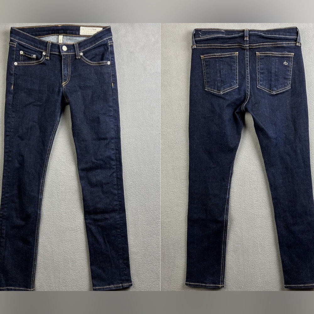 Rag & Bone Heritage Blue Skinny Ankle  Jeans Sleek Fit